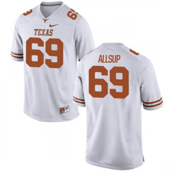 Youth University of Texas #69 Austin Allsup Game Stitched Jersey White